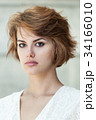 Portrait of beautiful young girl 34166010