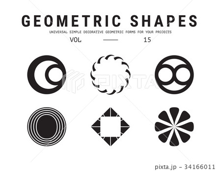 Universal geometric shapes set 34166011