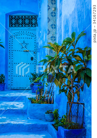 Blue medina of Chechaouen, Morocco 34167293