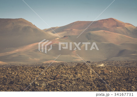 Timanfaya National Park in Lanzarote, Canary Timanfaya National Park in Lanzarote, Canary 34167731