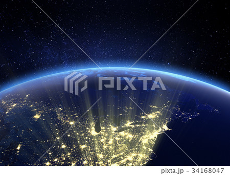Canada and United States of America. 3d rendering 34168047