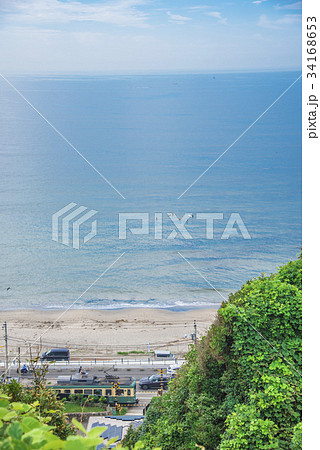 江ノ電　鎌倉高校前駅付近 34168653