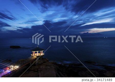 海 束草市 夜景 34171489