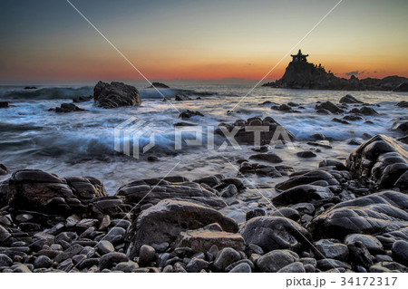夕焼け 海 釜山 34172317
