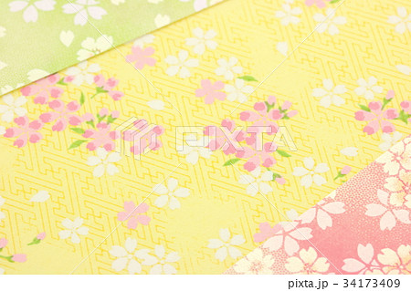 背景 友禅千代紙 背景 友禅千代紙 34173409