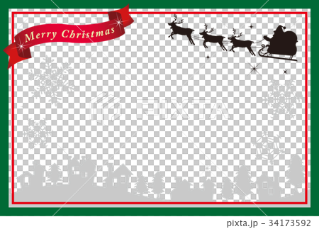 聖誕卡夜空聖誕老人 34173592