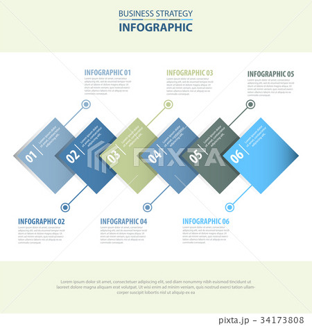 business infographics design template blue color 34173808