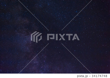 Night landscape with colorful Milky Way Night landscape with colorful Milky Way 34174748