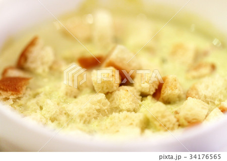 Photo macro background of a tasty cream soup Photo macro background of a tasty cream soup 34176565