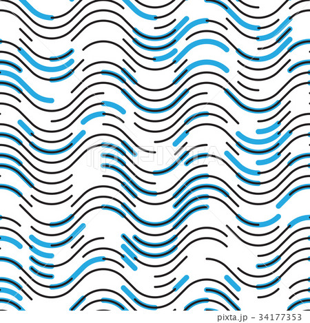 Seamless Wave and Chaotic Stripe Pattern 34177353
