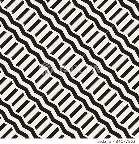 Vector seamless zigzag line pattern. Abstract Vector seamless zigzag line pattern. Abstract 34177953