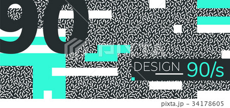 Abstract retro background back to 90s 34178605