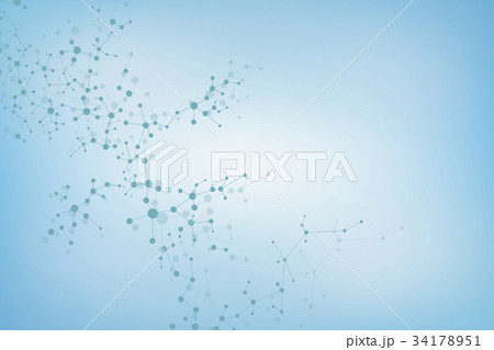 Molecule structure dna and neurons, connected 34178951