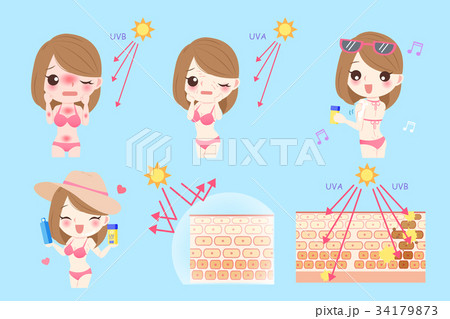 woman with sunscreen 34179873