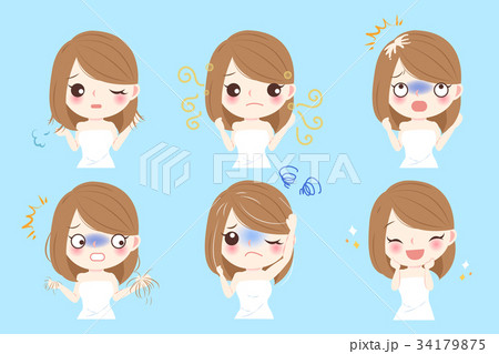 woman with hair problem 34179875