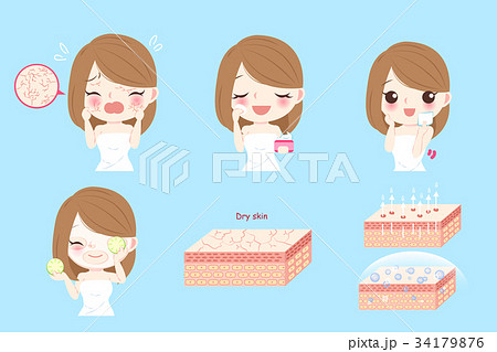 woman with skin dry 34179876