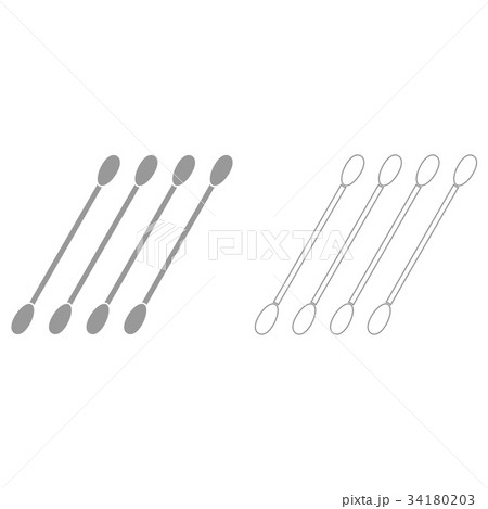 Cotton swabs it is icon . 34180203
