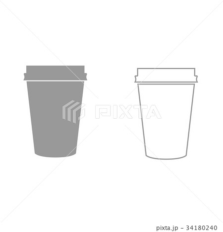 Paper coffee cup it is icon . Paper coffee cup it is icon . 34180240