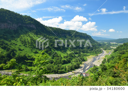 津南グランドキャニオンと中津川 津南グランドキャニオンと中津川 34180600