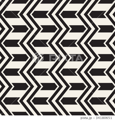 Vector seamless zigzag line pattern. Abstract 34180651