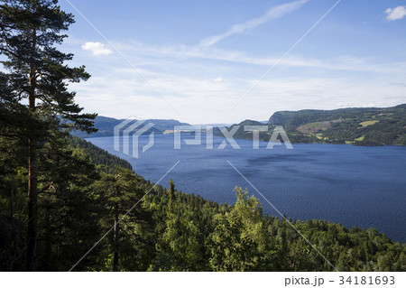 Tyrifjorden seen from County Road 285 (Norway) 34181693