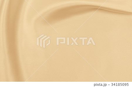 Smooth elegant golden silk or satin luxury cloth 34185095