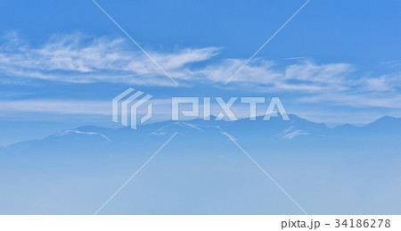 Beautiful view of mountain peak with sunrise light 34186278