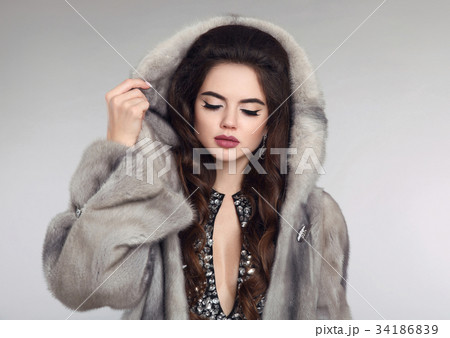 fashion studio photo of gorgeous sensual brunette fashion studio photo of gorgeous sensual brunette 34186839