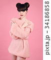 Fashion studio teen look style over pink 34186858