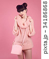 Fashion studio teen look style with casual handbag 34186868