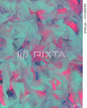 アクリル厚塗り リフレックスローズにとターコイズグリーンのイラスト素材