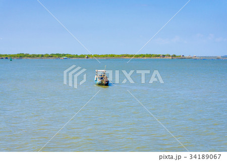 The fish ship anchor on beach 34189067