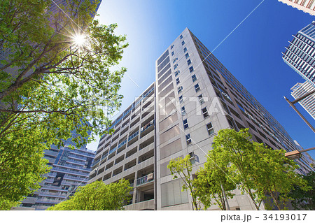 マンションのある都市風景 34193017