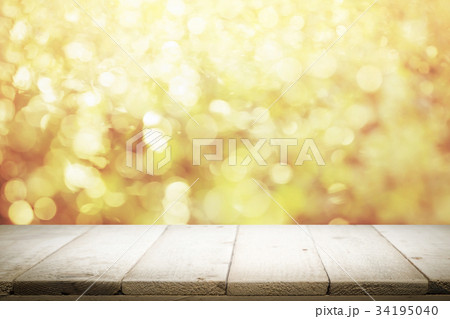 Empty wooden table for present product Empty wooden table for present product 34195040