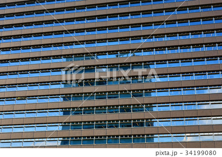 Business building windows with building reflection 34199080