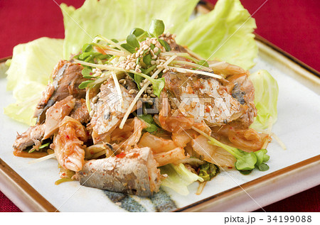 さば缶のキムチ和え さば缶のキムチ和え 34199088