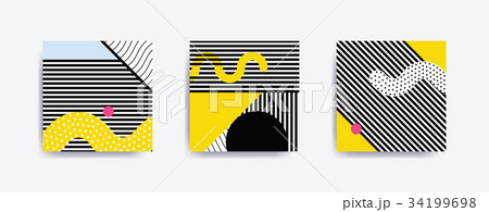 Colorful trend Neo Memphis geometric poster 34199698