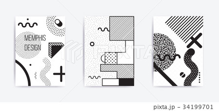 Colorful trend Neo Memphis geometric poster Colorful trend Neo Memphis geometric poster 34199701