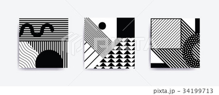 Colorful trend Neo Memphis geometric poster 34199713