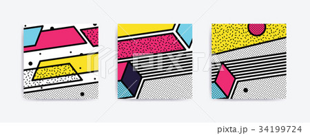 Colorful Pop art set Colorful Pop art set 34199724