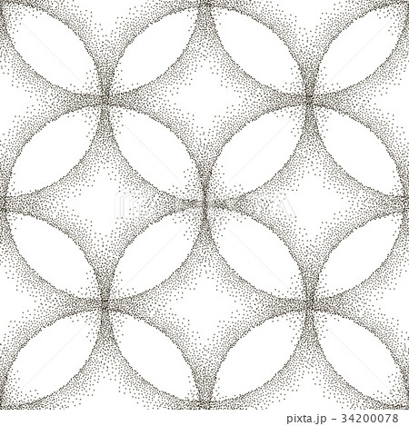 Abstract dotted circle geometric tiled pattern 34200078