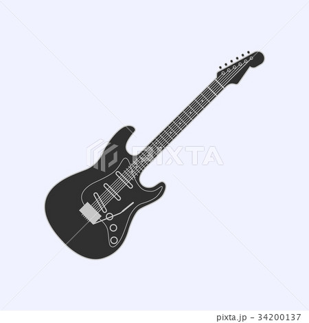 Guitar icon. Simple illustration of guitar icon Guitar icon. Simple illustration of guitar icon 34200137