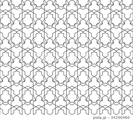 Vector seamless geometric pattern with editable Vector seamless geometric pattern with editable 34200460