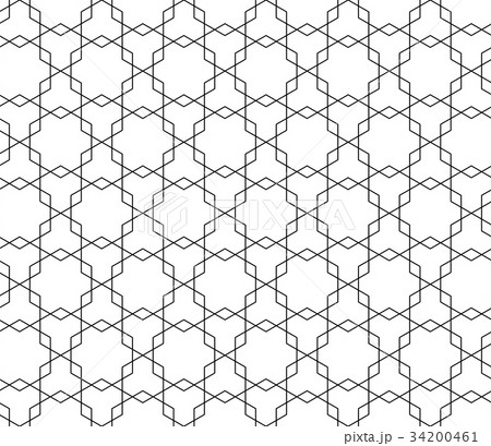 Vector seamless geometric pattern with editable 34200461