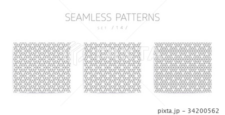 Vector seamless geometric patterns collection with 34200562