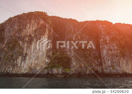 Beautiful sunset on the island Phi Phi. Thailand Beautiful sunset on the island Phi Phi. Thailand 34200620