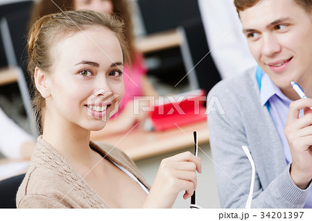 Students at lesson 34201397