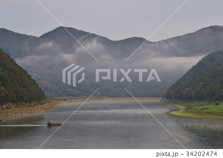 大清湖 霧 沃川郡 34202474