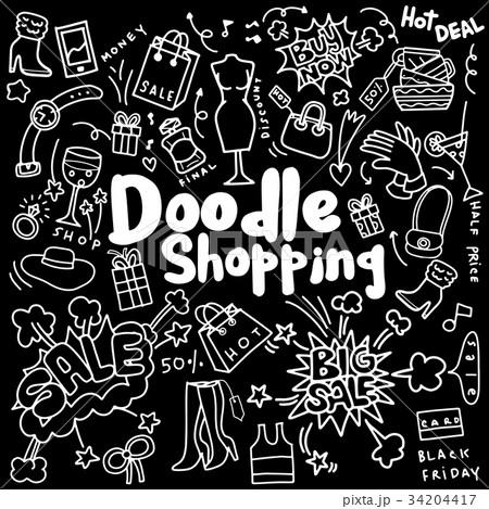 Hand drawing Shopping Fashion , Doodle style  34204417