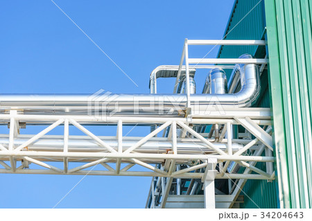 industrial Steel pipelines of an food plant 34204643